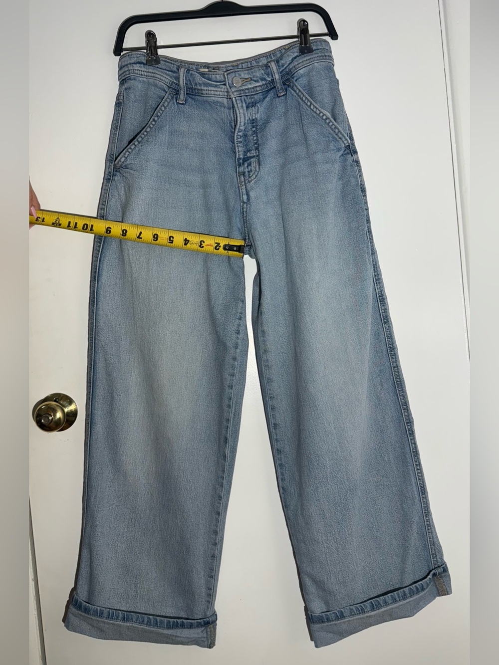 Pilcro by Anthropologie Mason High-Rise Wide Leg Relaxed Gaucho Ankle Jeans - Picture 9 of 12